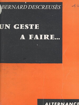 cover image of Un geste à faire